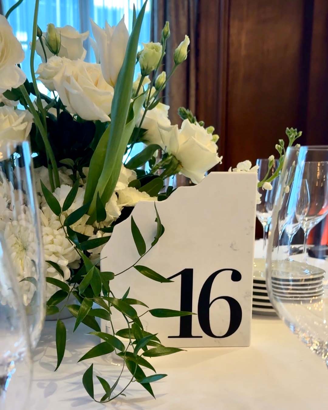 Marble Wedding Table Numbers