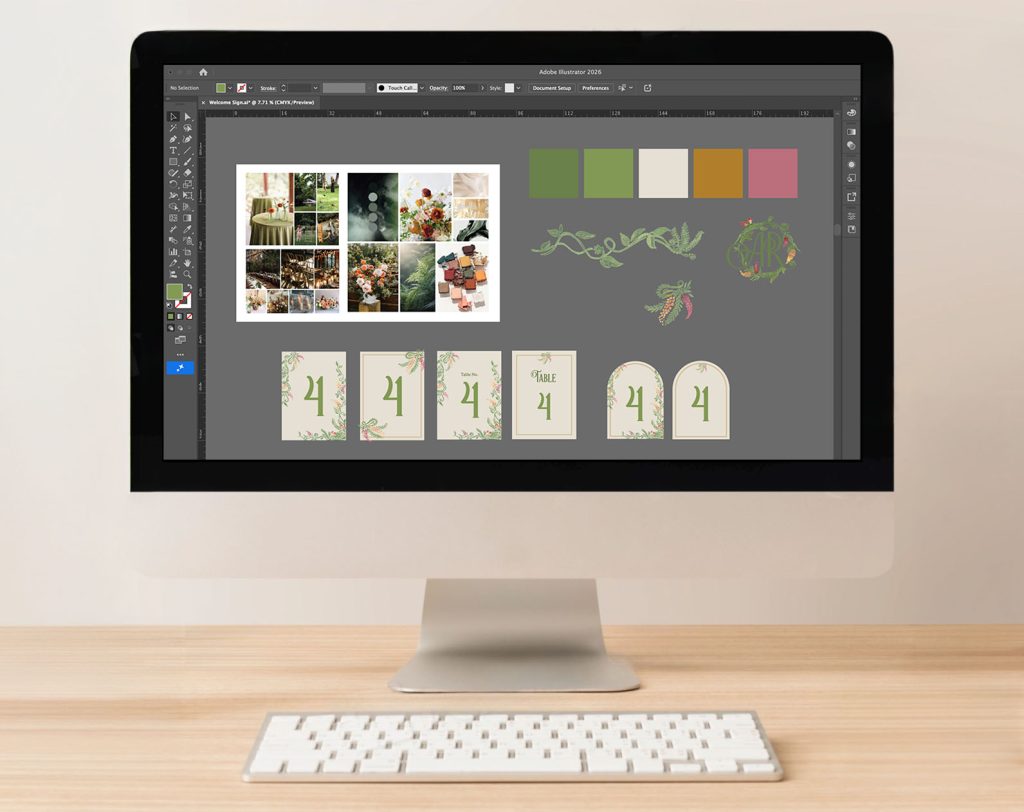 Custom designing table numbers