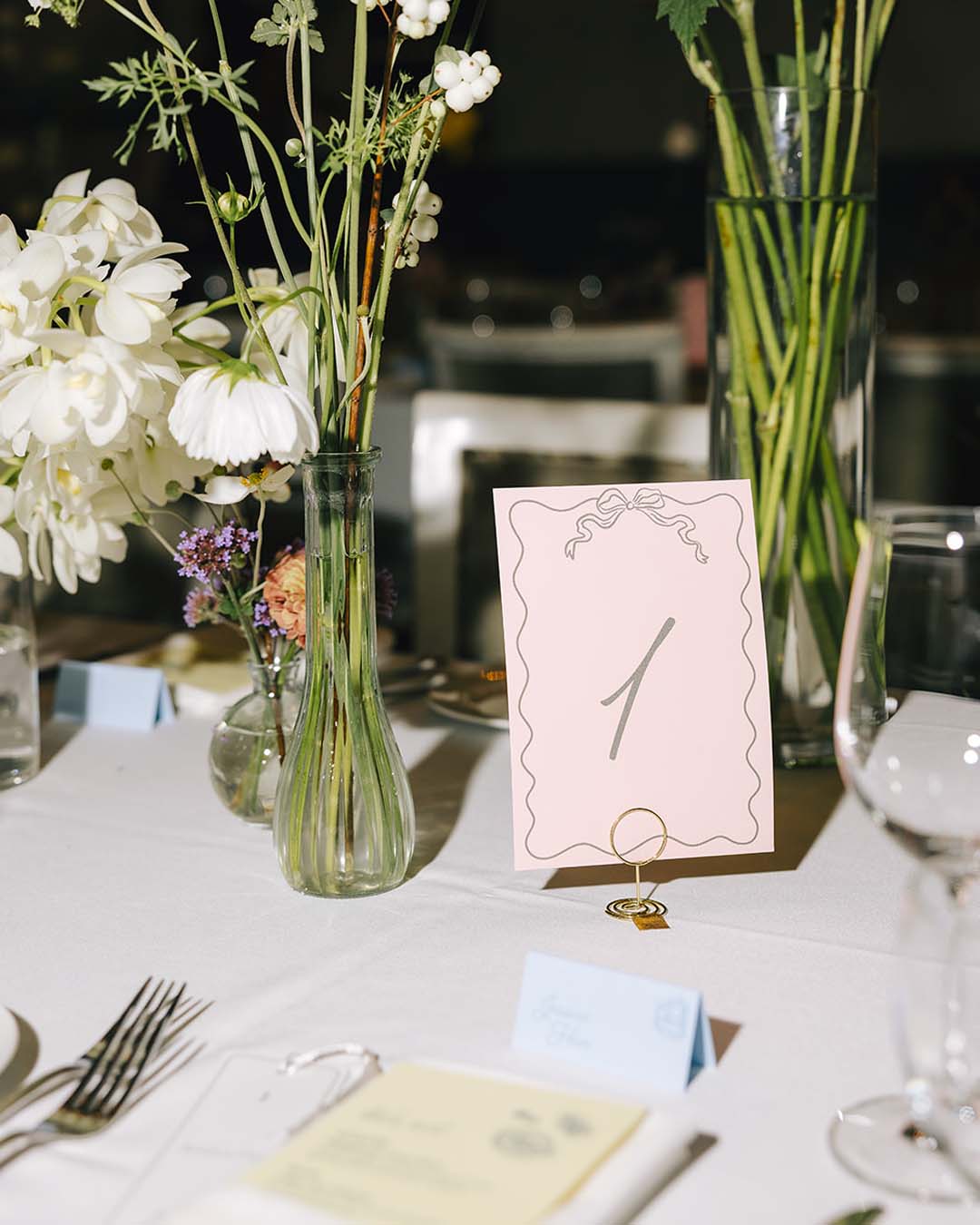 Whimsical wedding table numbers