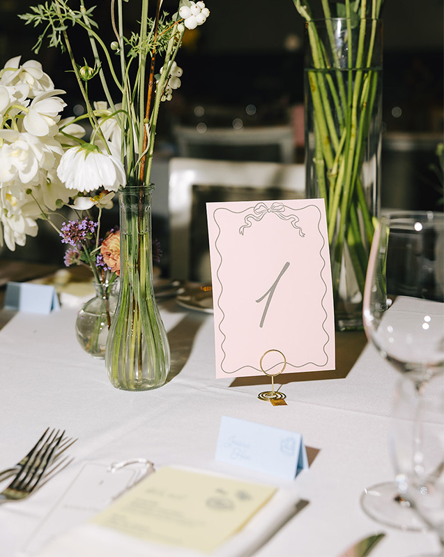 Cardstock whimsical table numbers
