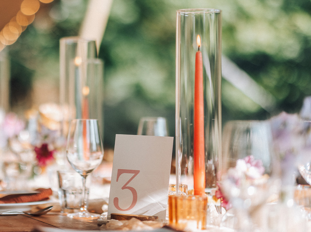 table numbers for wedding