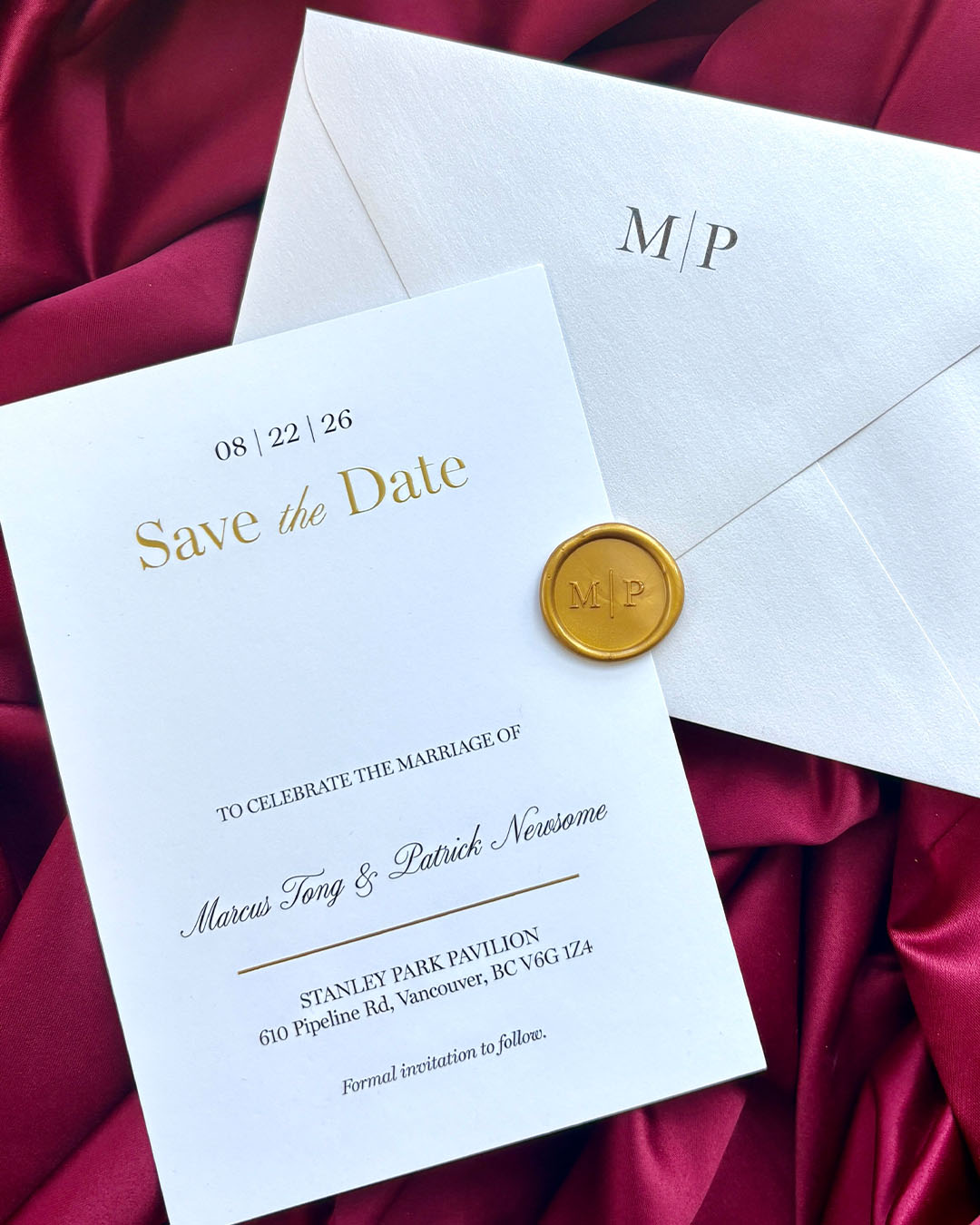 Modern wedding save the dates