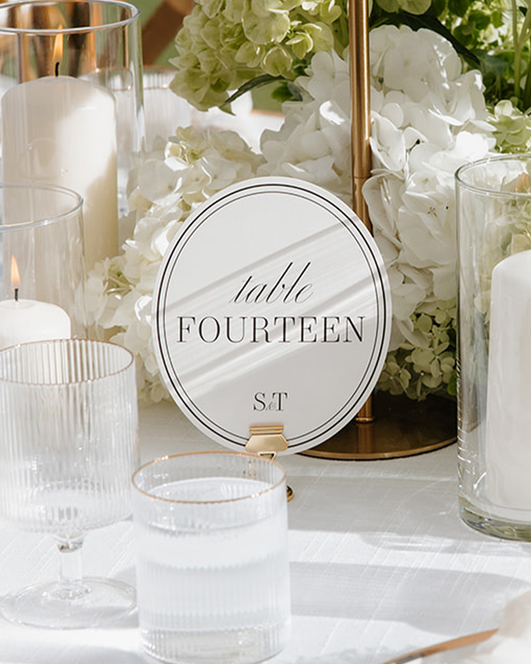 Elegant Wedding Table Number