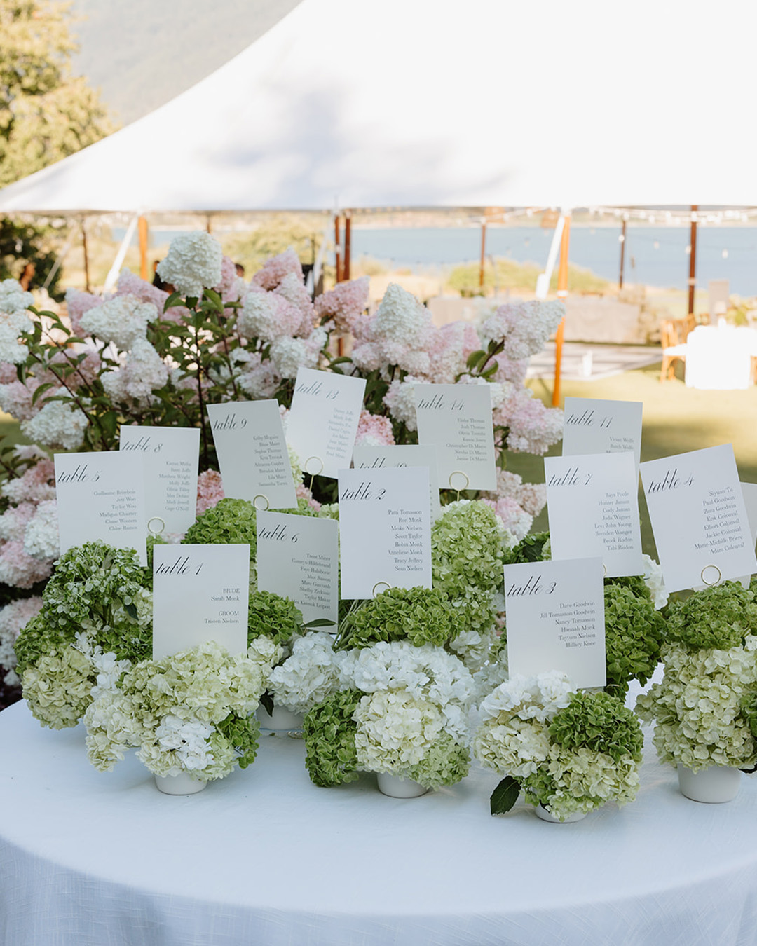 Floral Arrangement Wedding Seating Chart