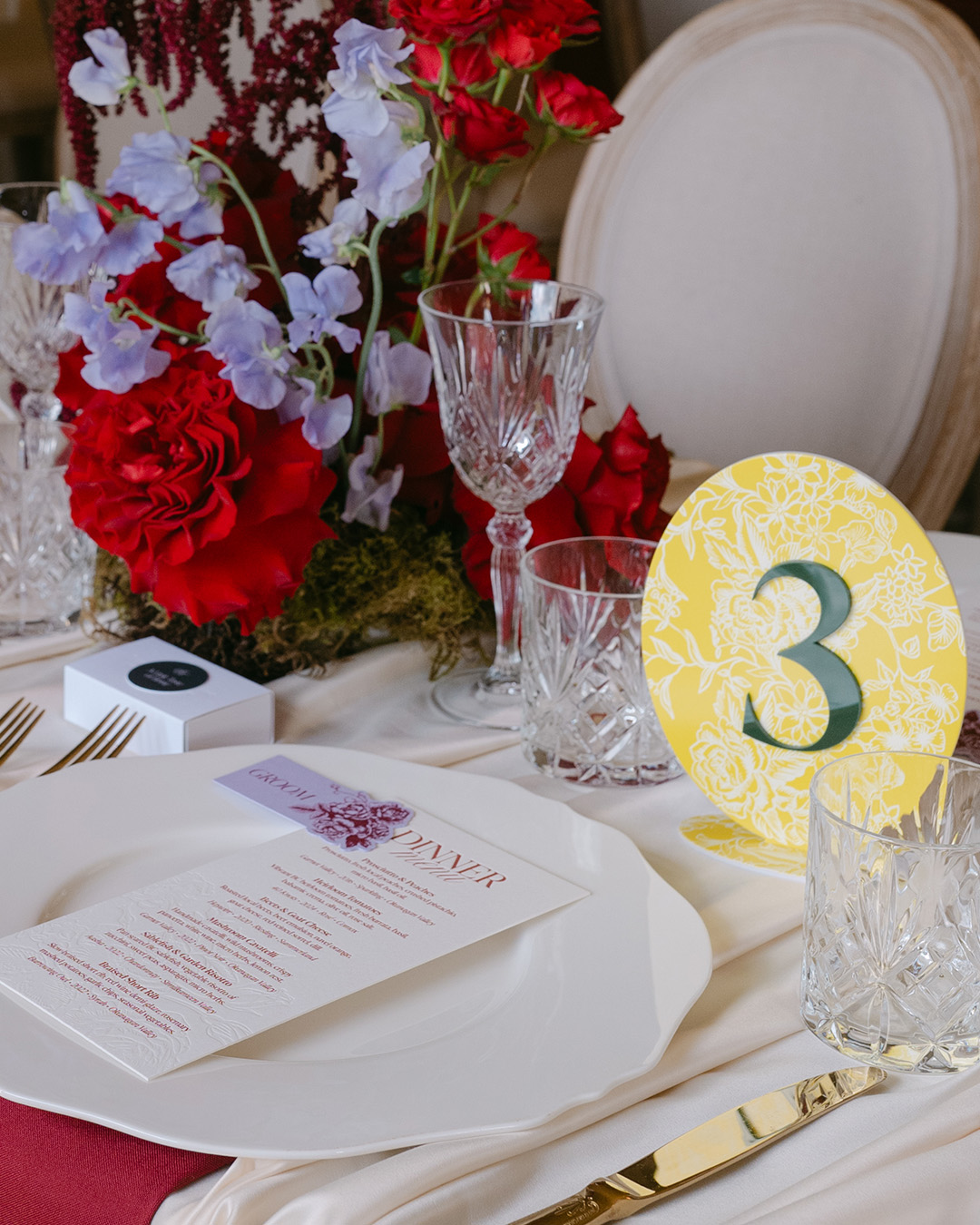 Green Acrylic Table Number
